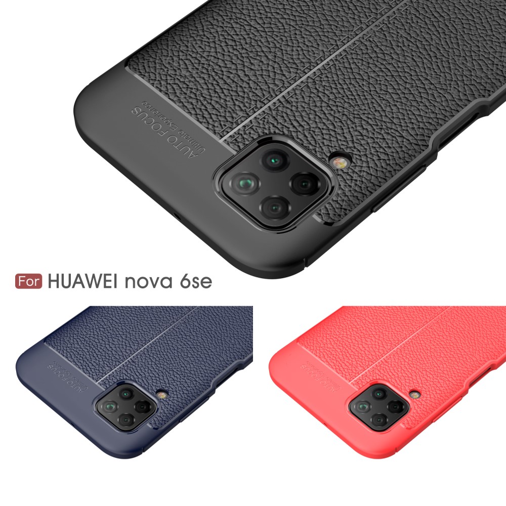 Huawei P40 Lite - Litchi Lderskal - Rd