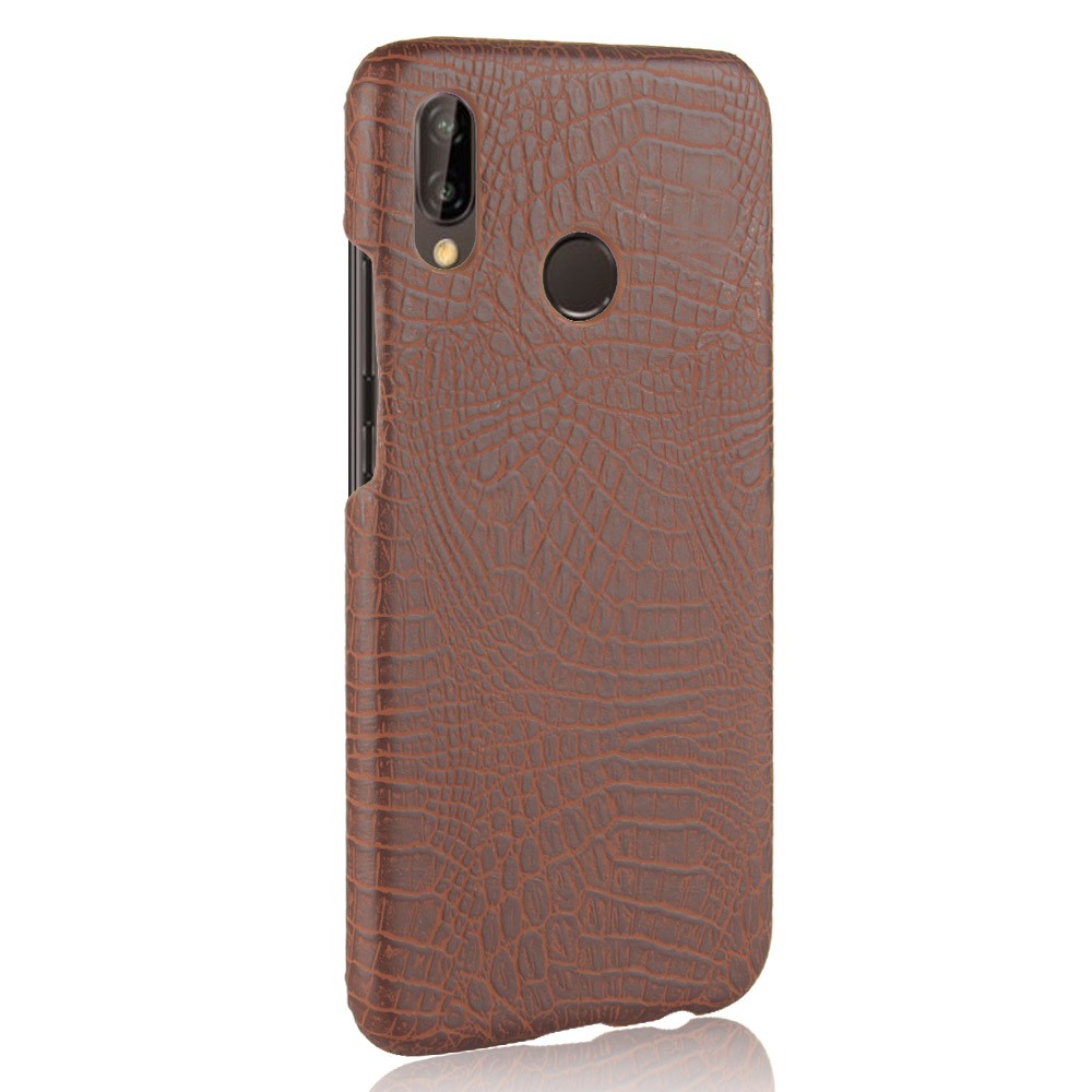 Huawei P20 Lite - Krokodil Mönster Skal - Brun