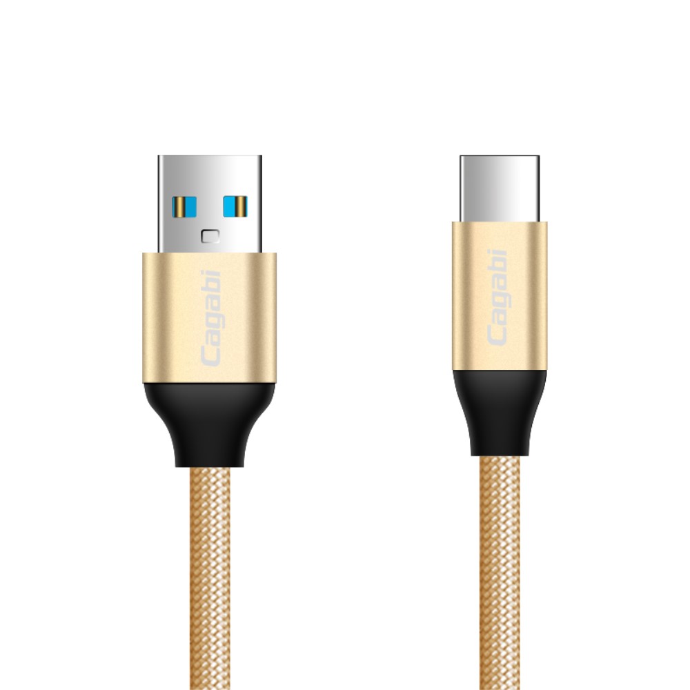 Cababi Type-C / USB-C Kabel 1M Quick Charge - Guld