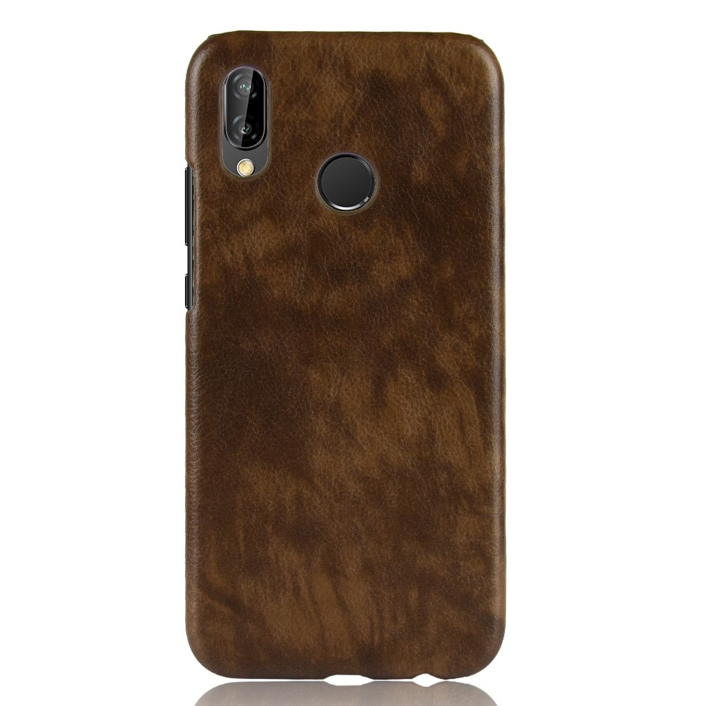 Huawei P20 Lite - Litchi Skal - Coffee