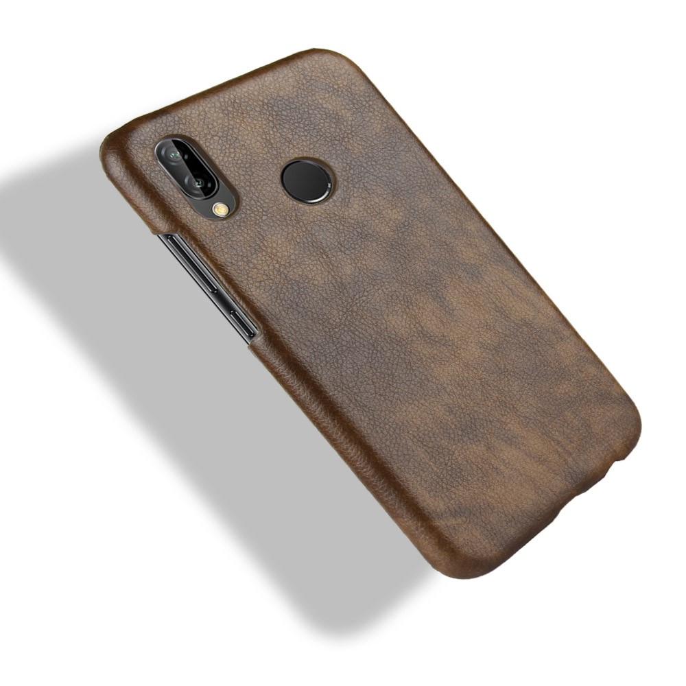 Huawei P20 Lite - Litchi Skal - Coffee