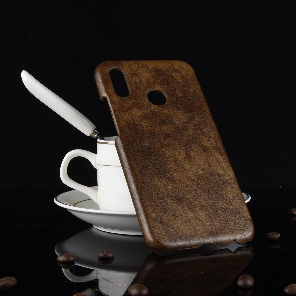 Huawei P20 Lite - Litchi Skal - Coffee