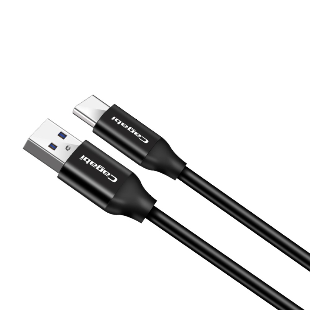 1M Cababi Quick Charge Type-C / USB-C Kabel - Svart