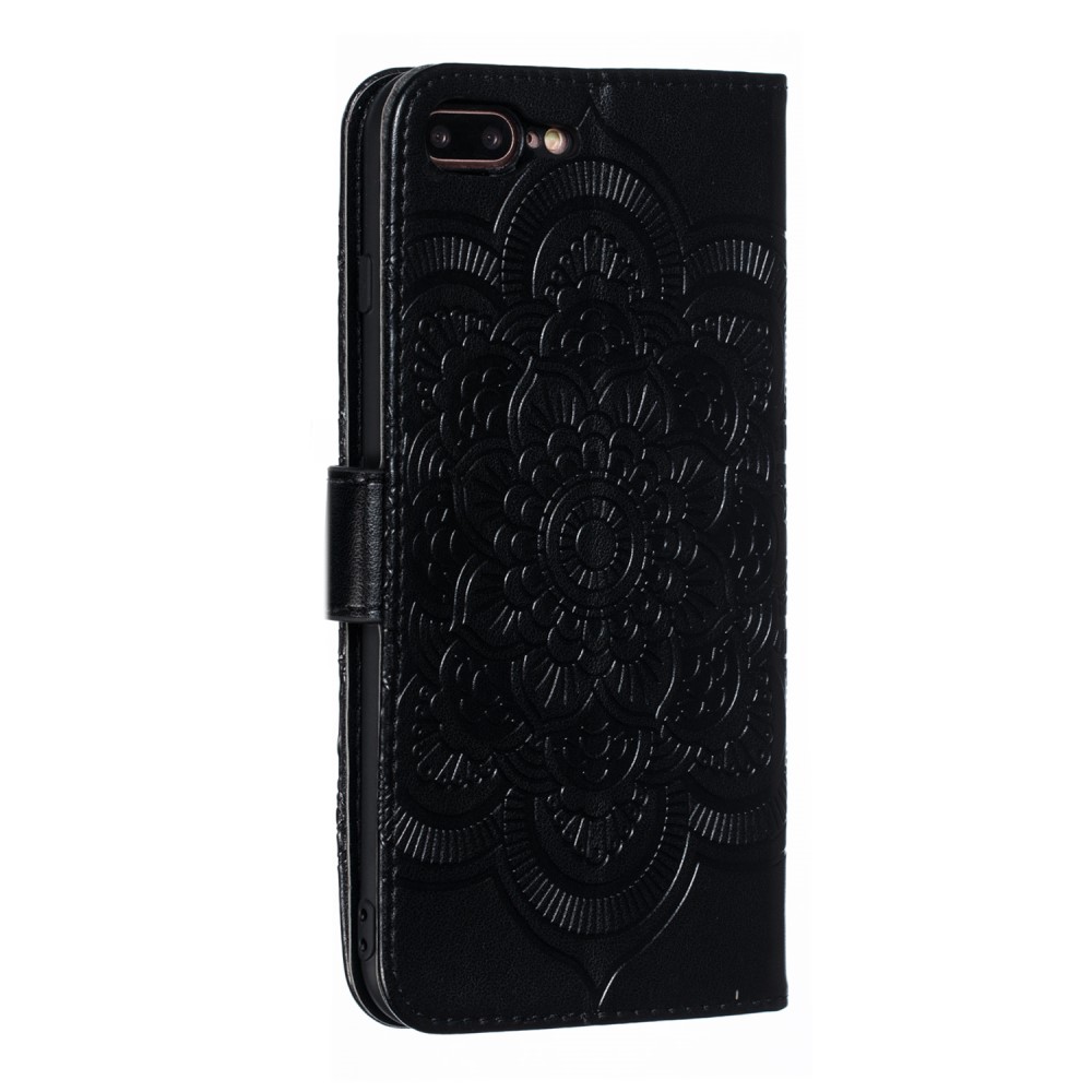 iPhone 7/8 Plus - Mandala Plnboksfodral - Svart