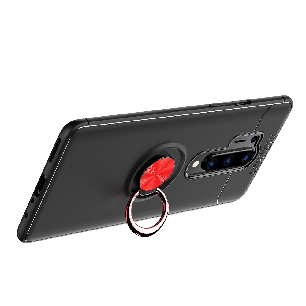 OnePlus 8 Pro - Ring Skal - Svart/Rd