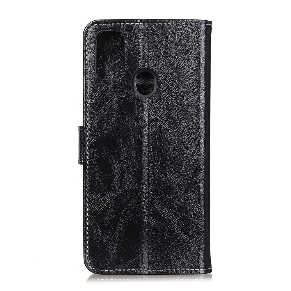 Samsung Galaxy A21s - Crazy Horse Plånboksfodral - Svart