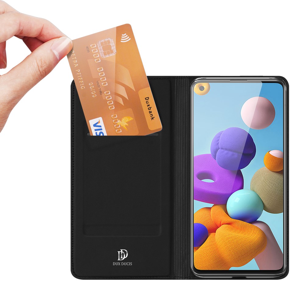 Samsung Galaxy A21s - DUX DUCIS Skin Pro Plånboksfodral - Svart