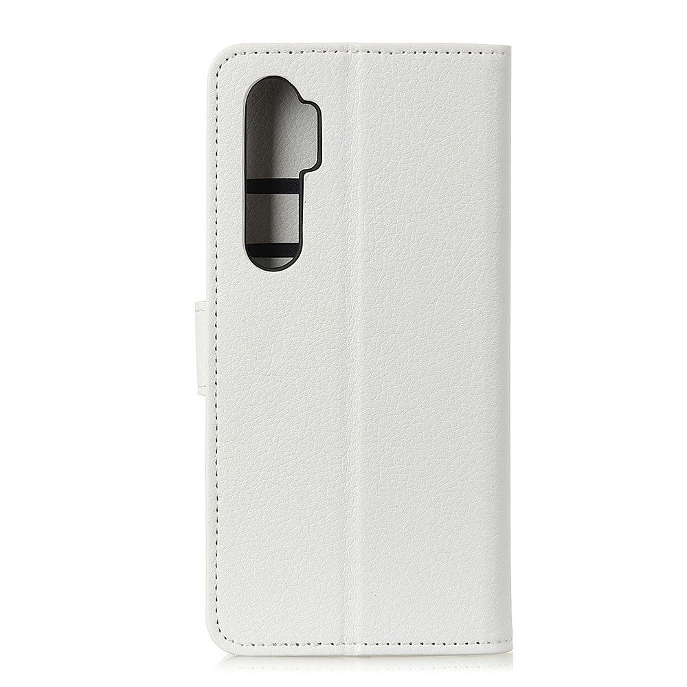 Xiaomi Mi Note 10 Lite - Litchi Plnboksfodral - Vit