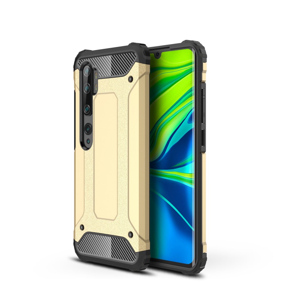 Xiaomi Mi Note 10 Lite - Hybrid Armor Skal - Guld