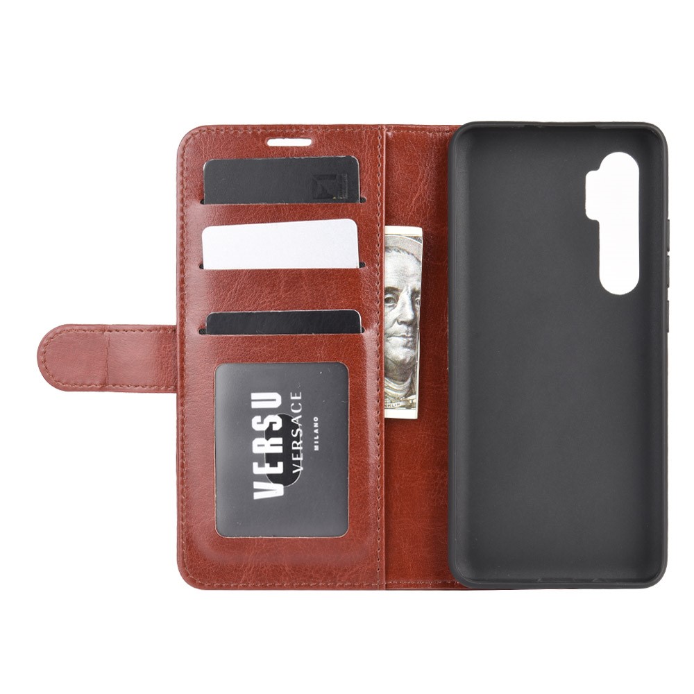 Xiaomi Mi Note 10 Lite - Crazy Horse Plnboksfodral - Brun