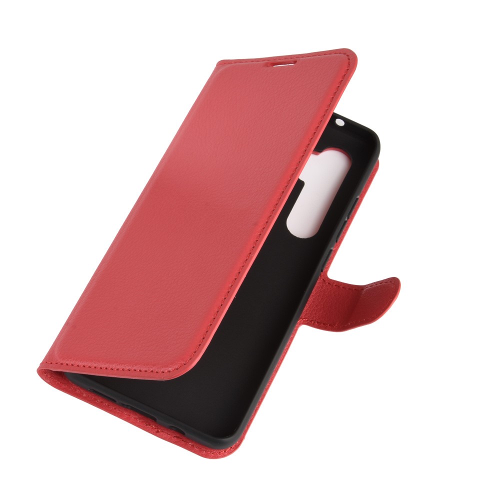 Xiaomi Mi Note 10 Lite - Litchi Plnboksfodral - Rd