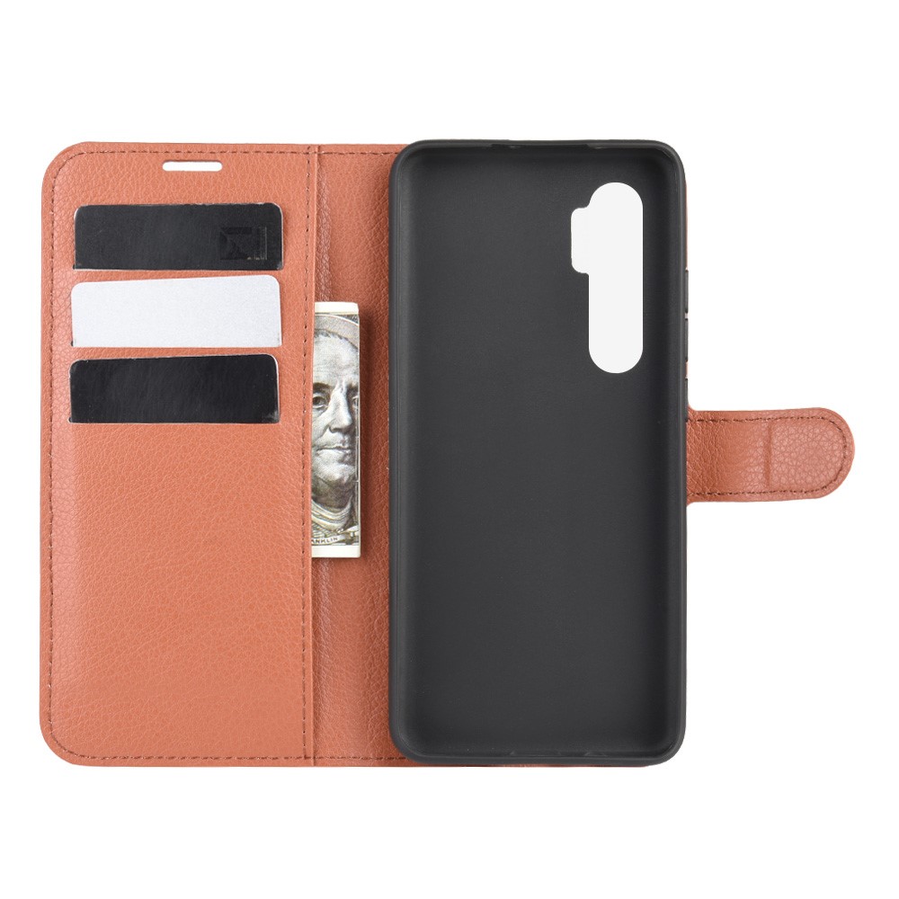 Xiaomi Mi Note 10 Lite - Litchi Plnboksfodral - Brun