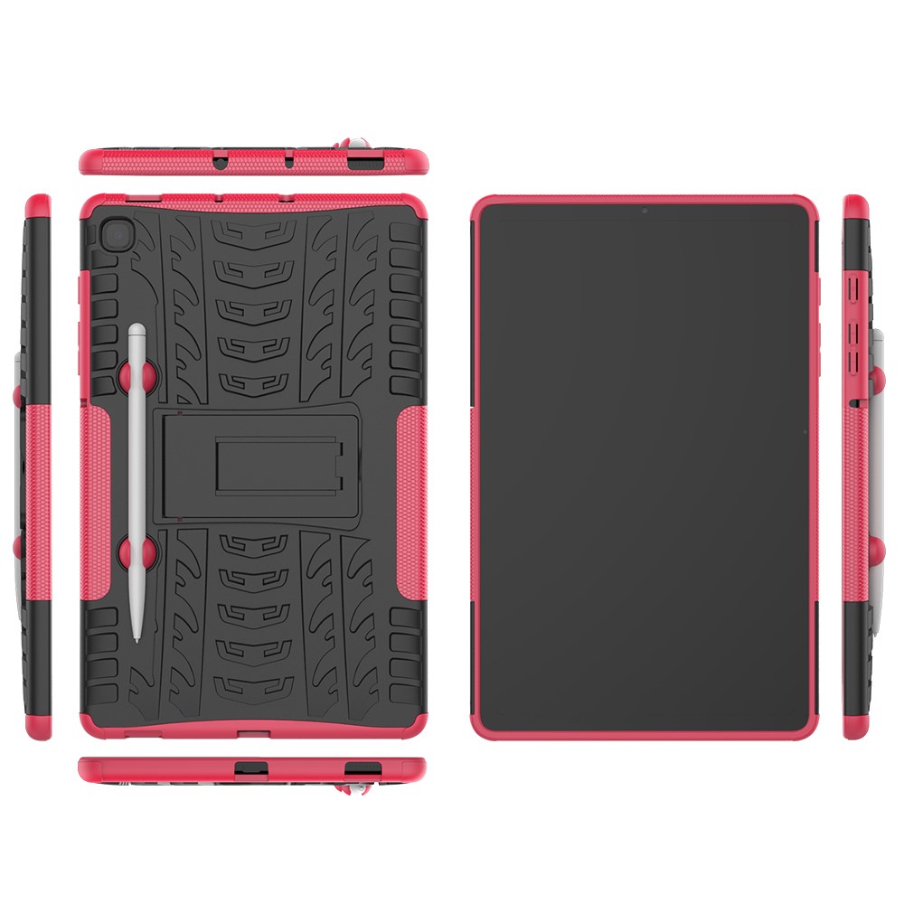 Samsung Galaxy Tab S6 Lite Skal Rugged Kickstand Armor Rosa