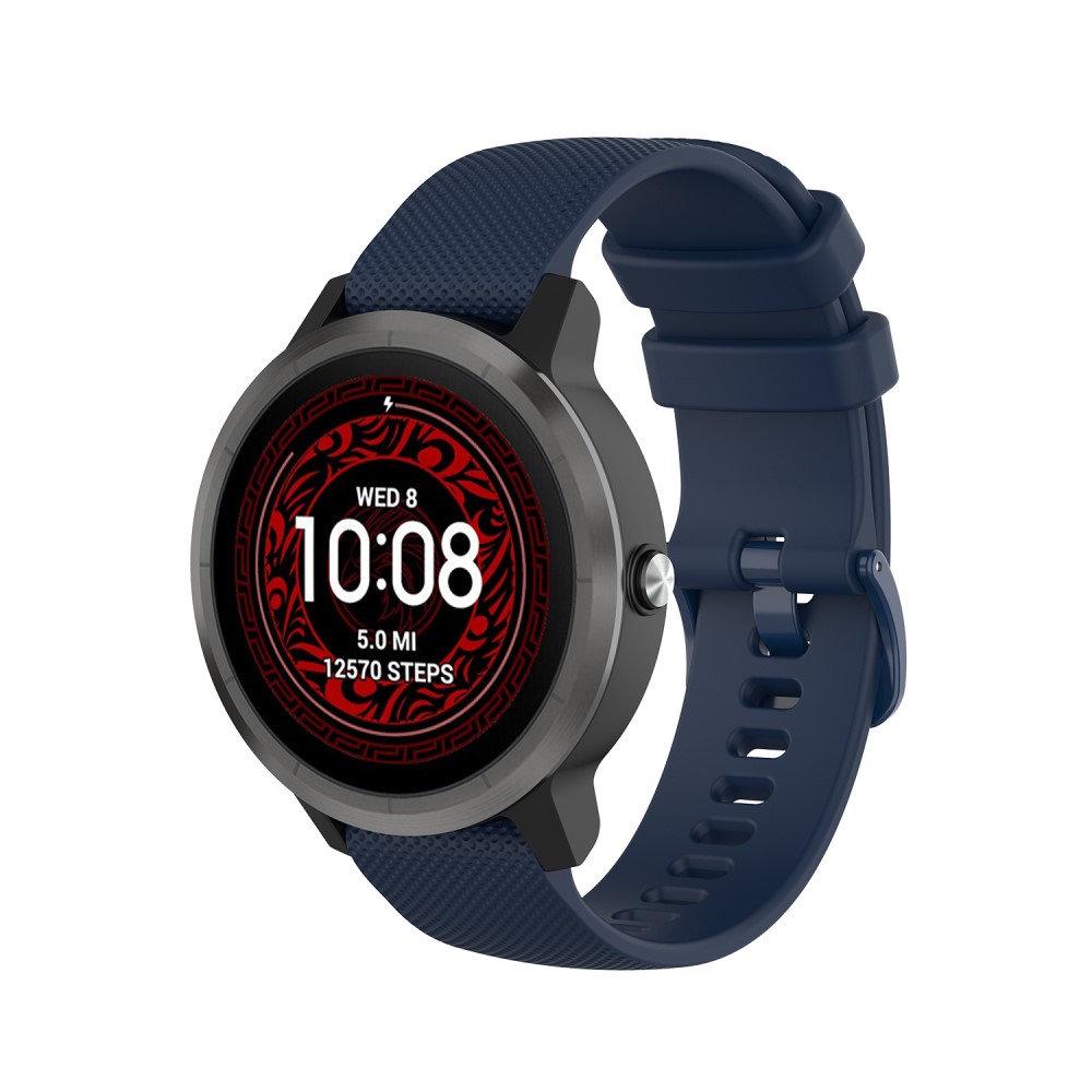 Silikon Armband Fr Smartwatch - Mrk Bl (20mm)