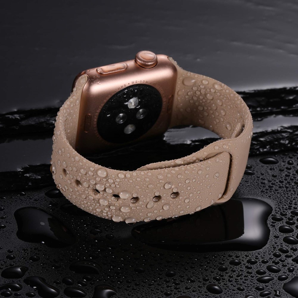 Silikon Armband Apple Watch 42/44/45/49 mm Beige