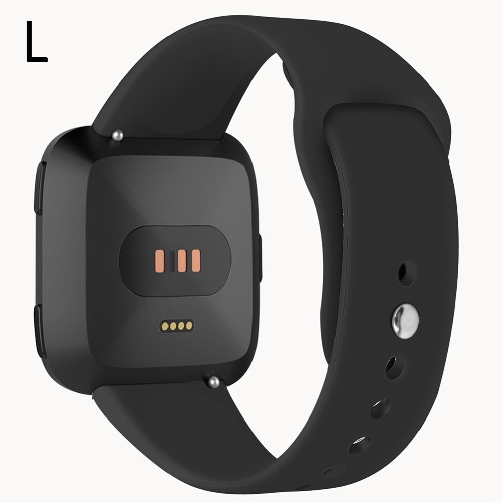 Silikon Armband Fitbit Versa/Versa 2/Versa Lite - Svart