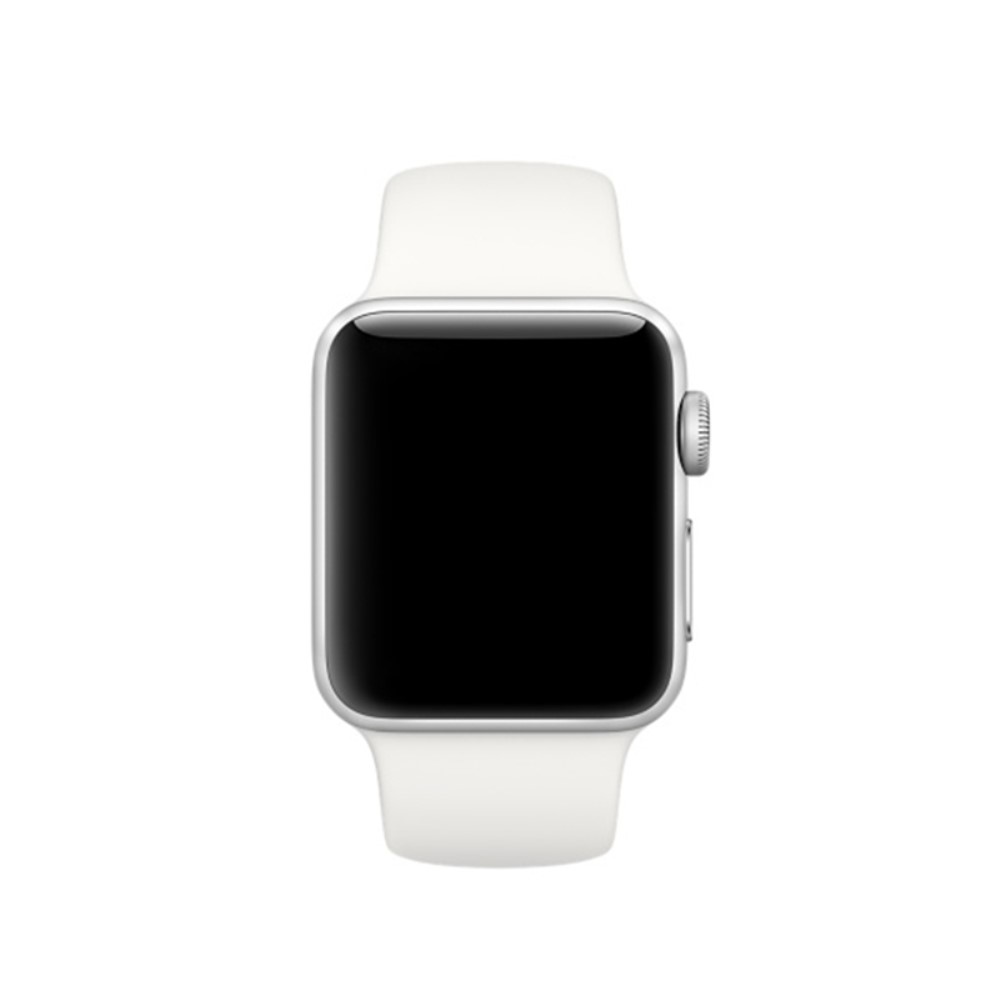 Silikon Armband Apple Watch 42/44/45/49 mm Vit (M/L)