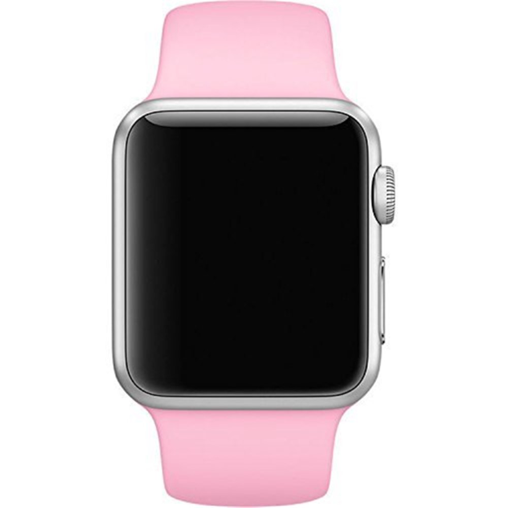 Silikon Armband Apple Watch 42/44/45/49 mm Ljus Rosa (M/L)