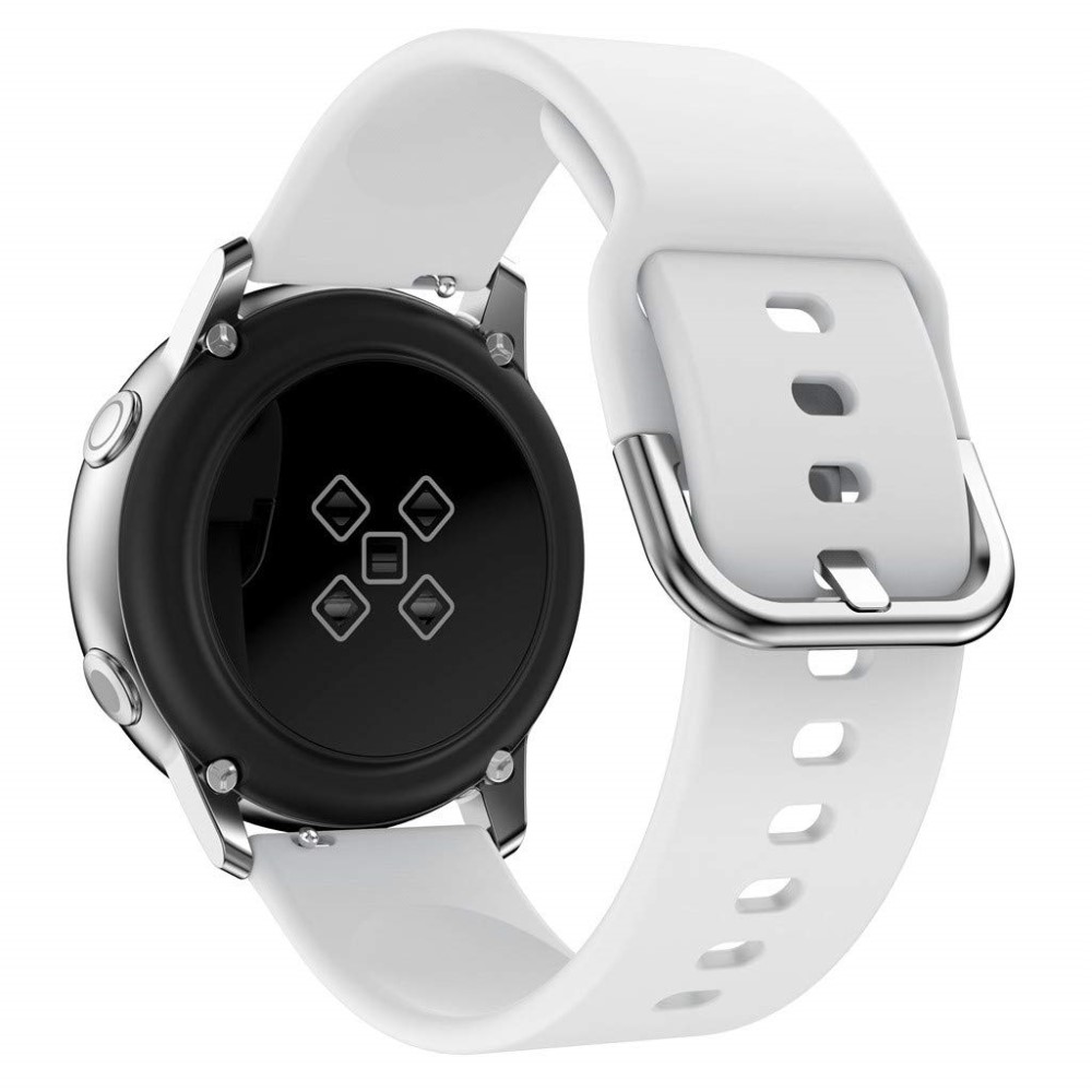  Klassiskt Silikon Armband Smartwatch - Vit (20mm) - Teknikhallen.se