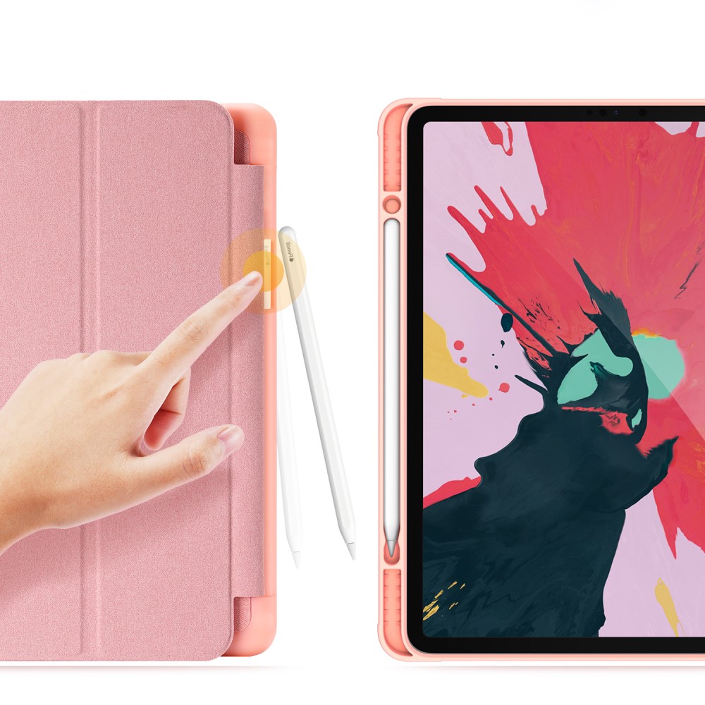 iPad Pro 12.9 2018/2020/2021 DUX DUCIS DOMO Series Tri-Fold Fodral - Rosguld