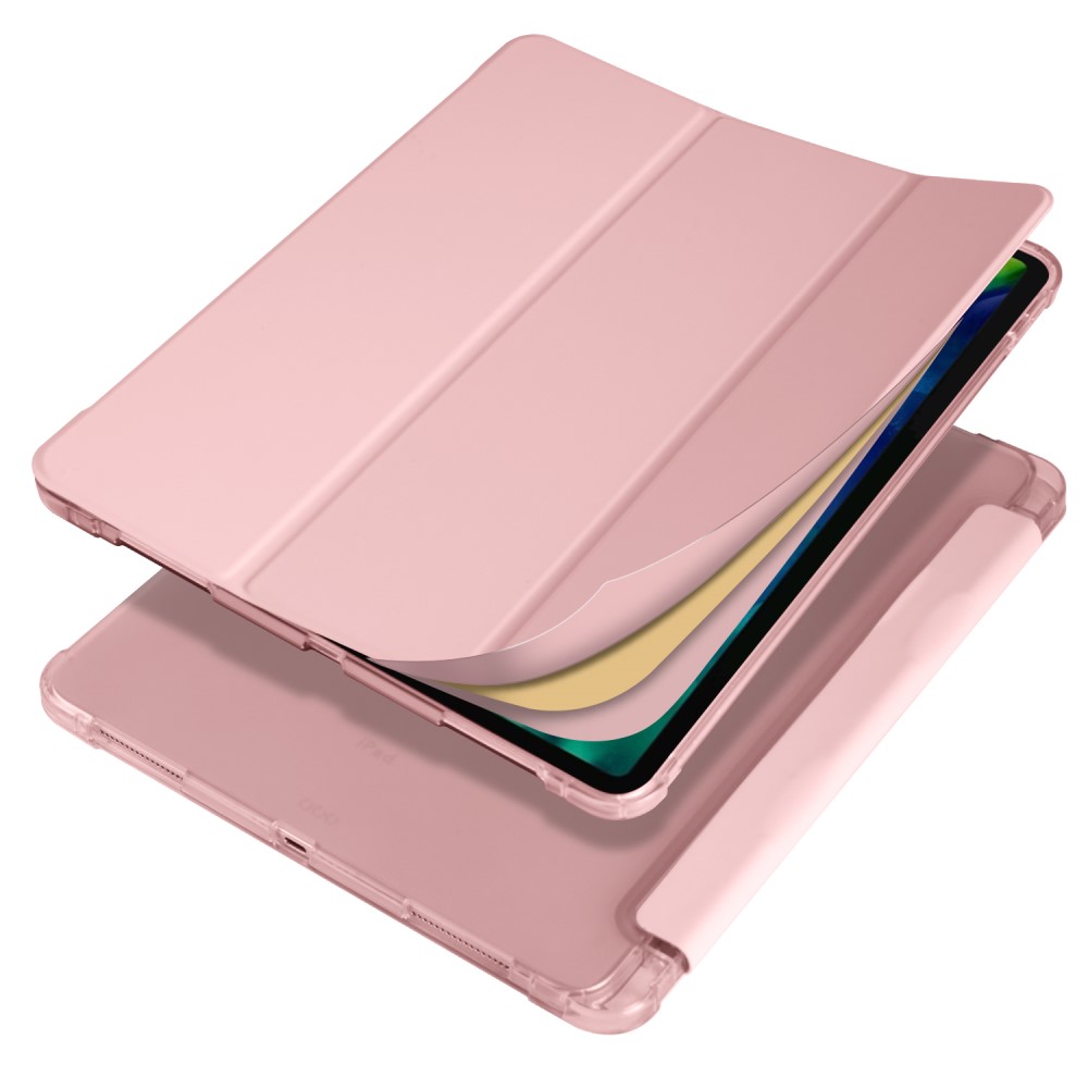 iPad Pro 12.9 (2018/2020) - Tri-Fold med pennhllare - Rosguld