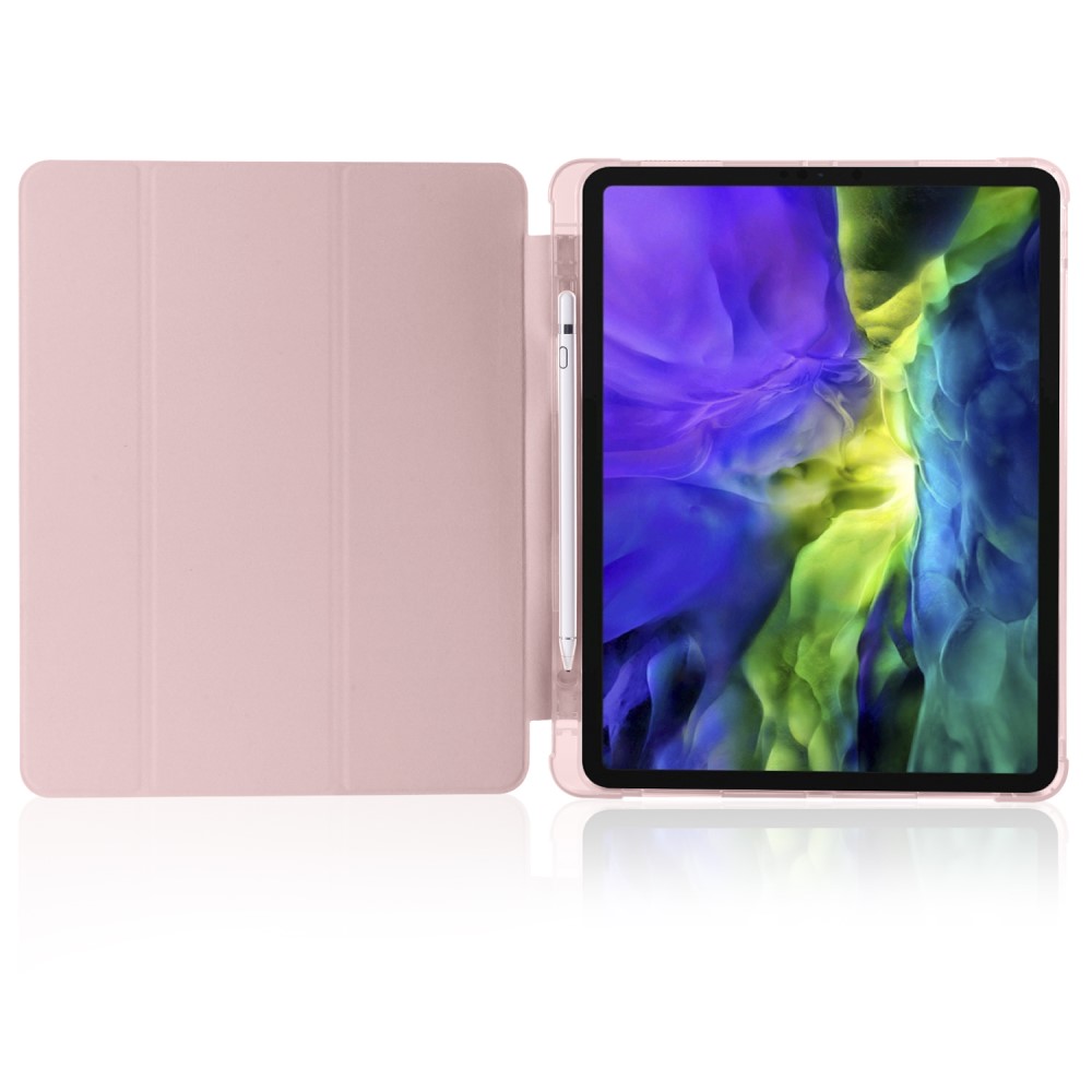 iPad Pro 12.9 (2018/2020) - Tri-Fold med pennhllare - Rosguld