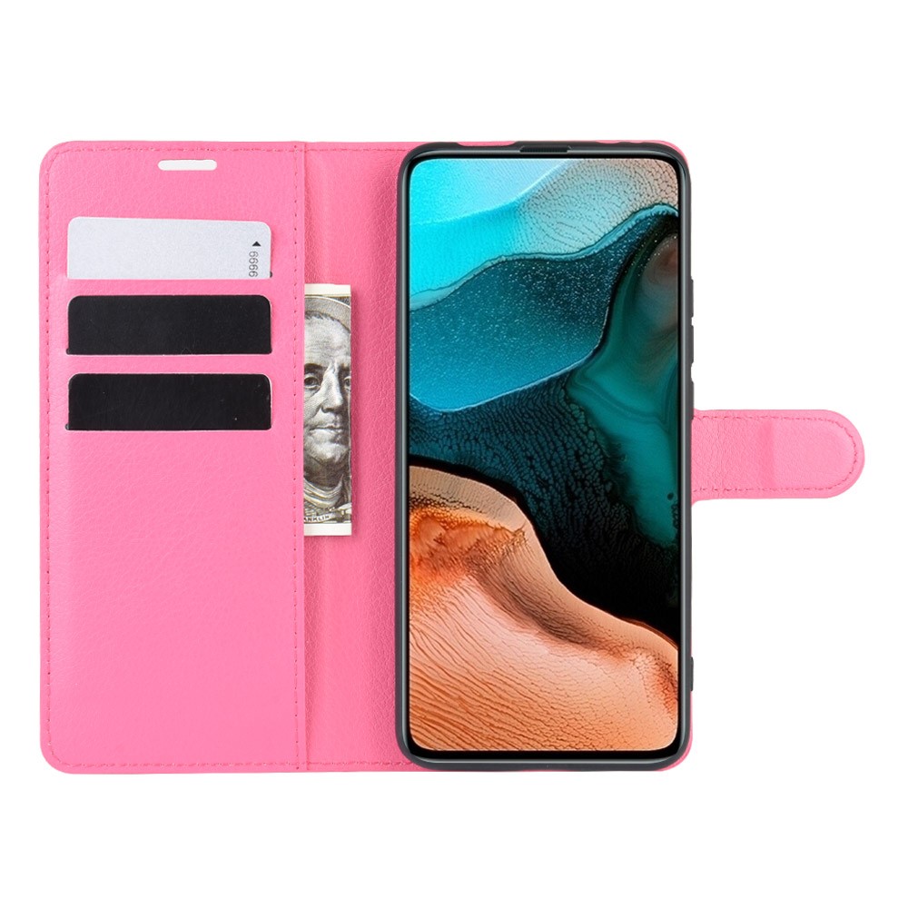 Xiaomi Poco F2 Pro - Litchi Plnboksfodral - Rosa