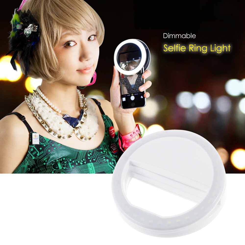 TikTok LED Selfie-Lampa fr Mobilen - Vit
