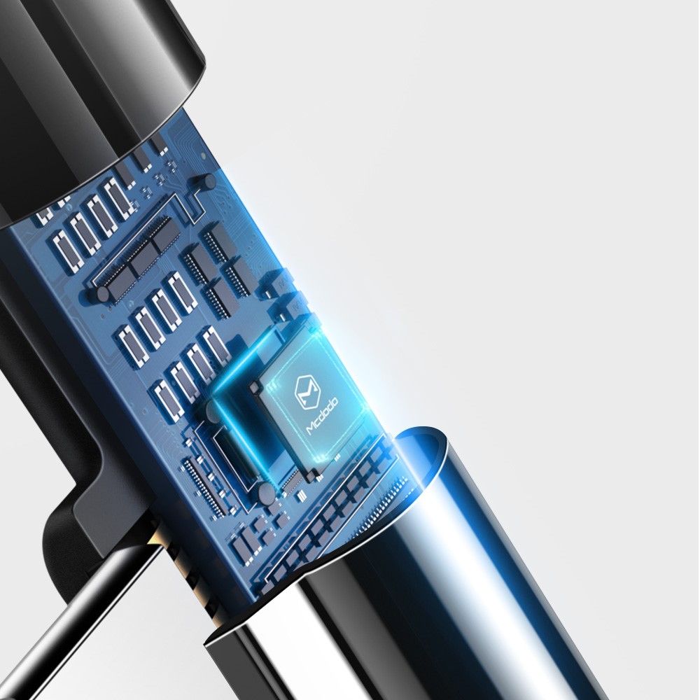 MCDODO Elbow LED 1.5m Type-C Kabel - Svart