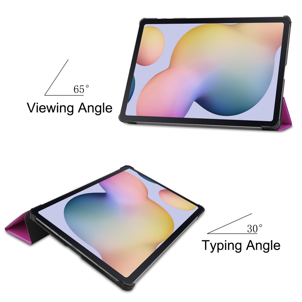 Samsung Galaxy Tab S7 Plus / Tab S8 Plus Tri-Fold S-Pen Laddning Lila