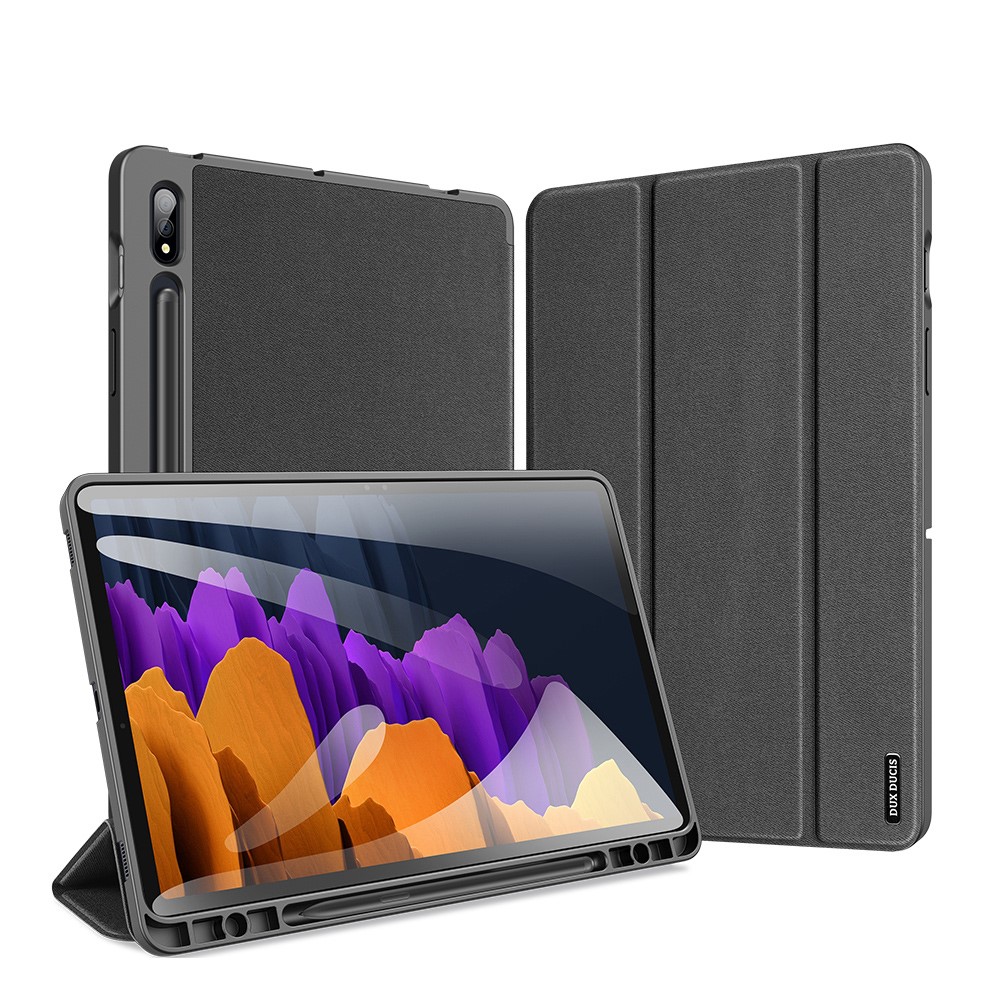 Samsung Galaxy Tab S7 / Tab S8 - DUX DUCIS Domo Tri-Fold Fodral - Svart