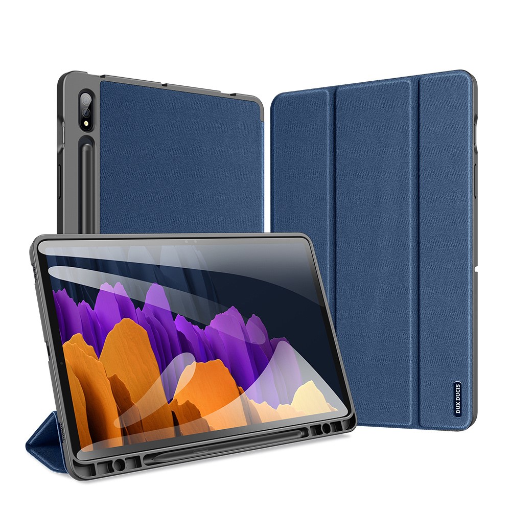 Samsung Galaxy Tab S7 / Tab S8 - DUX DUCIS Domo Tri-Fold Fodral - Bl