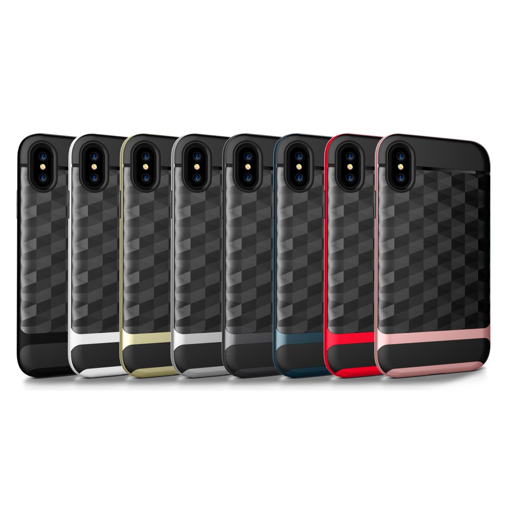 iPhone X - Armour Skal - Svart/Vit