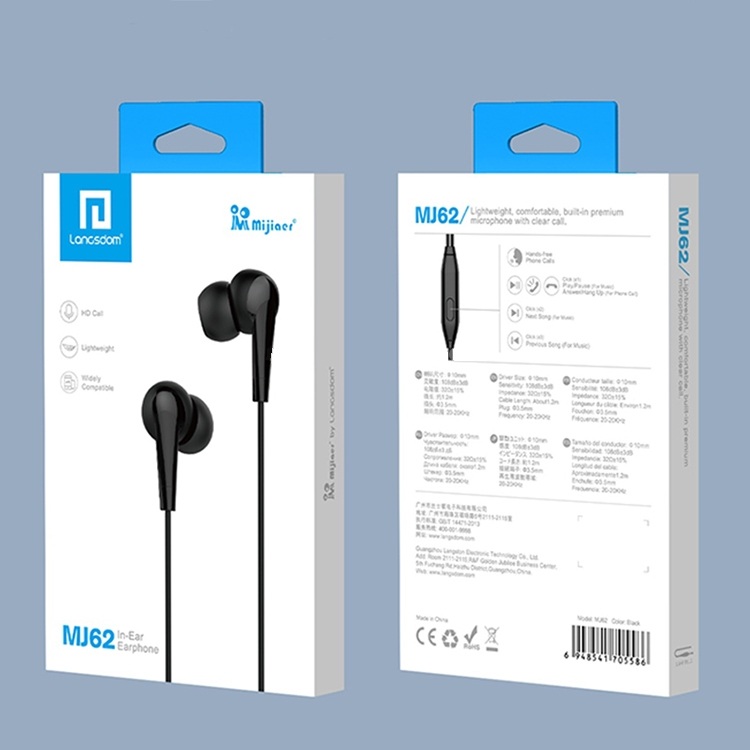 Langsdom MJ62 Hörlurar In-Ear - Vit