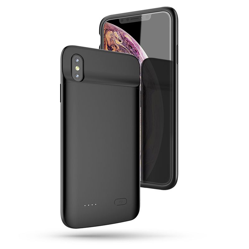 Tech-Protect iPhone X/Xs Skal 3200 mAh Inbyggt Batteri Svart