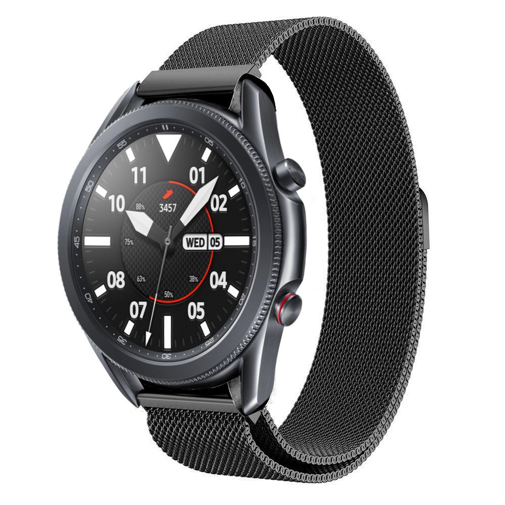 Tech-Protect Milanese Loop Metall Armband Smartwatch Svart (22 mm)