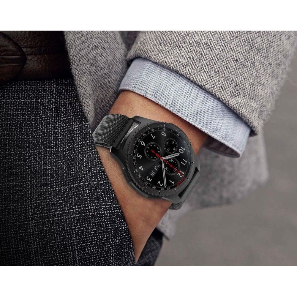 Tech-Protect Milanese Loop Metall Armband Smartwatch Svart (22 mm)