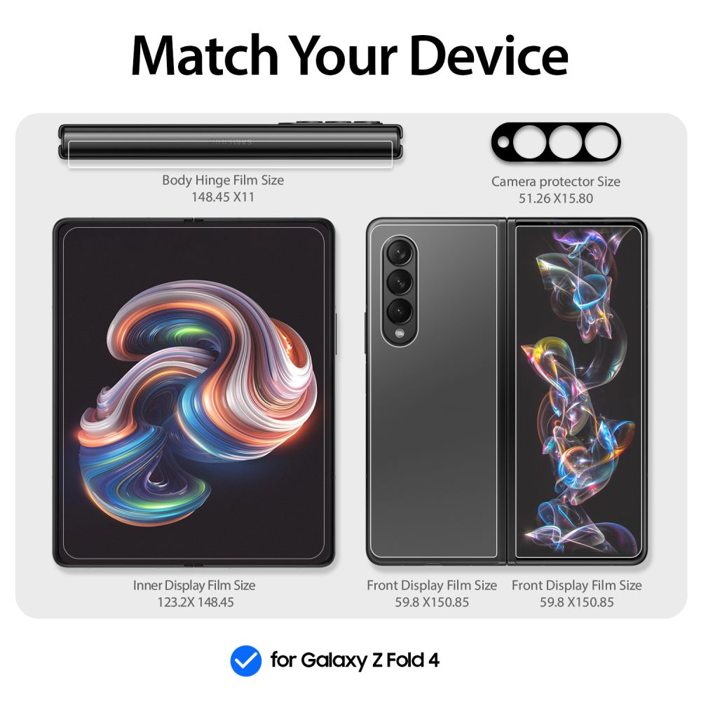 Whitestone Galaxy Z Fold 4 2-PACK Premium Skärmskydd/Linsskydd