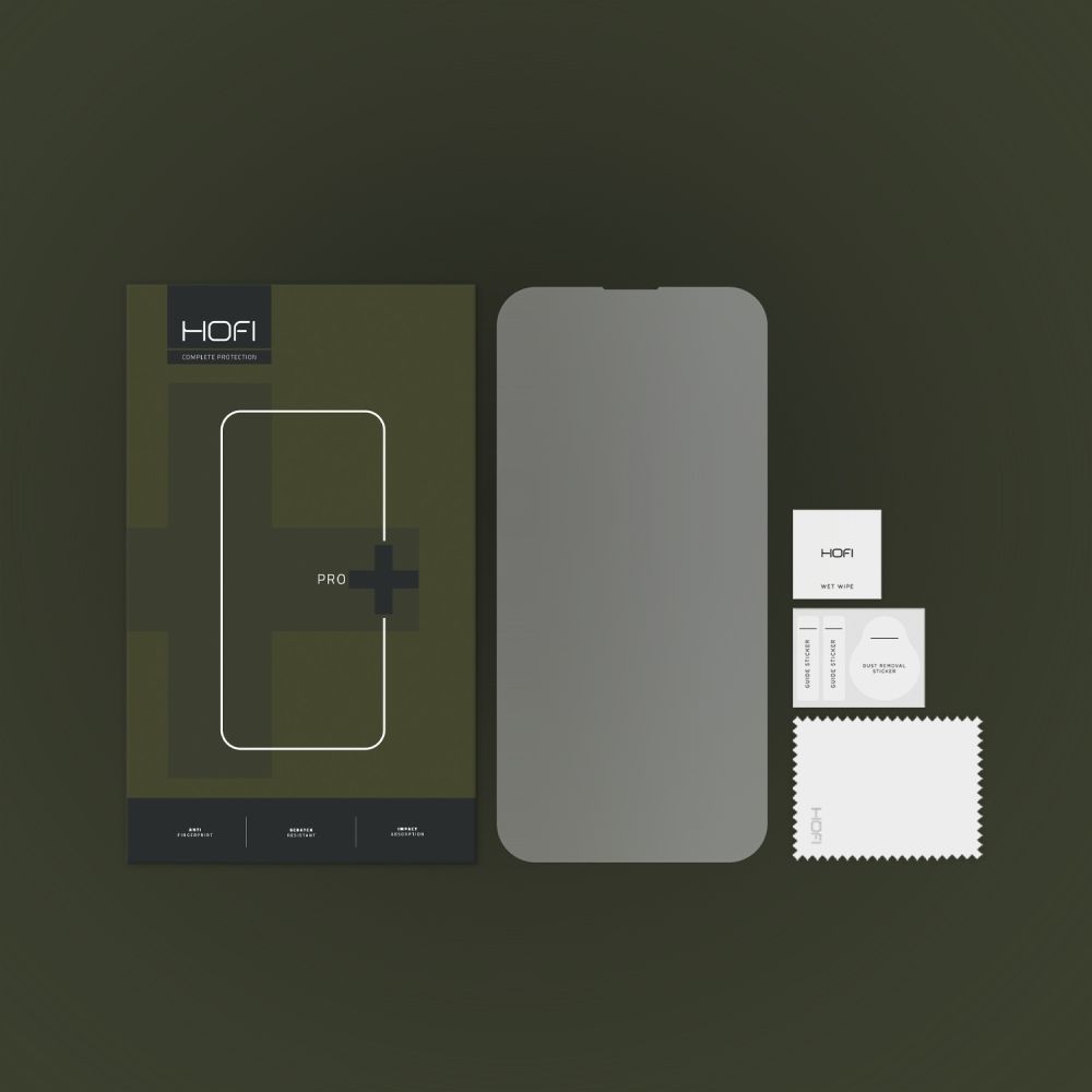 HOFI iPhone 14 Pro Skrmskydd Pro+ Hrdat Glas Transparent