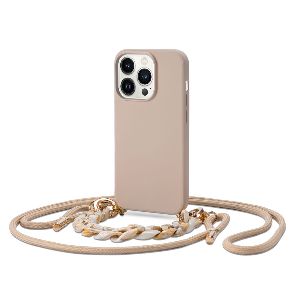 Tech-Protect iPhone 14 Pro Skal Icon Chain Beige