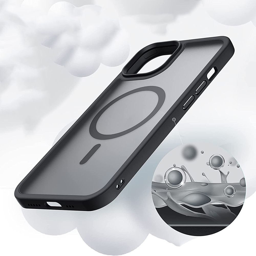 Tech-Protect iPhone 14 Skal MagSafe MagMat Svart/Transparent