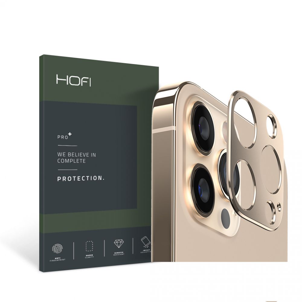 HOFI iPhone 13 Pro / 13 Pro Max Linsskydd Pro+ Aluminium Guld