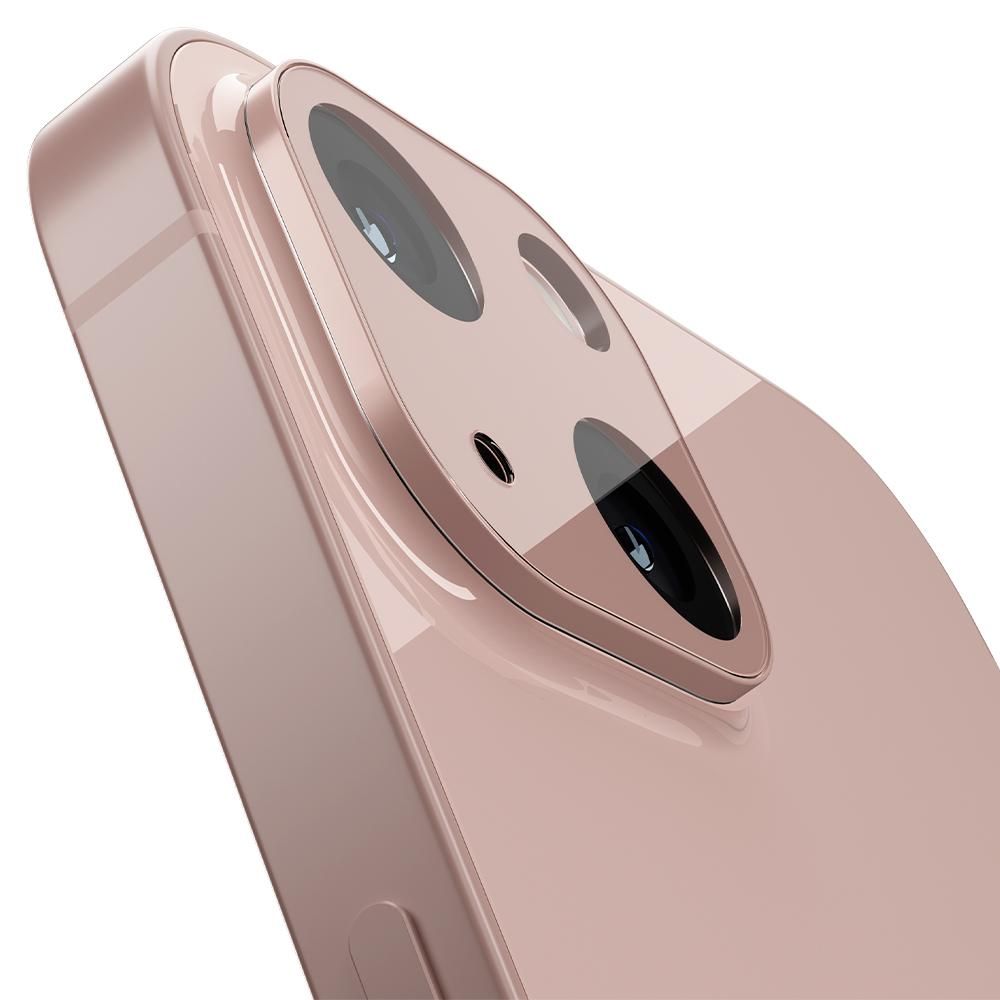 Spigen iPhone 13 / 13 Mini 2-PACK Optik.tR Linsskydd Hrdat Glas Rosa