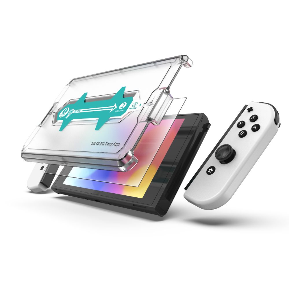 Glastify Nintendo Switch OLED 2-PACK Skrmskydd Hrdat Glas Inkl. Ram