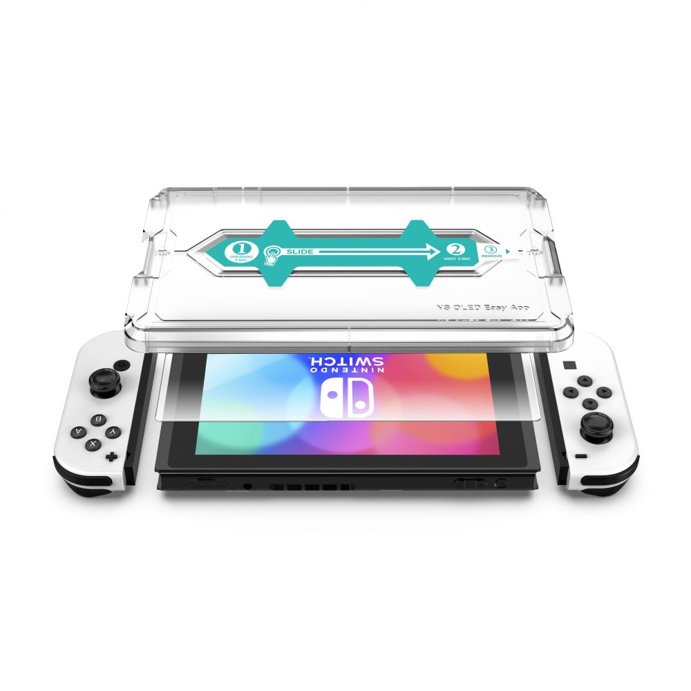 Glastify Nintendo Switch OLED 2-PACK Skrmskydd Hrdat Glas Inkl. Ram