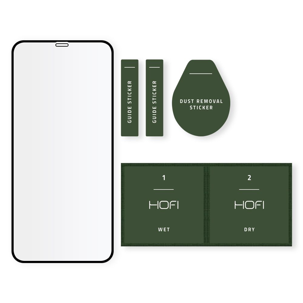 HOFI iPhone 12 Mini Skrmskydd Pro+ Heltckande Hrdat Glas