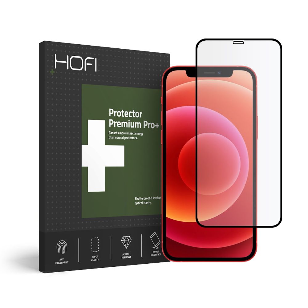 HOFI iPhone 12/12 Pro Skrmskydd Pro+ Heltckande Hrdat Glas