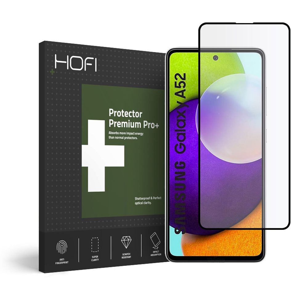 HOFI Galaxy A52 / A52s Skrmskydd Pro+ Heltckande Hrdat Glas