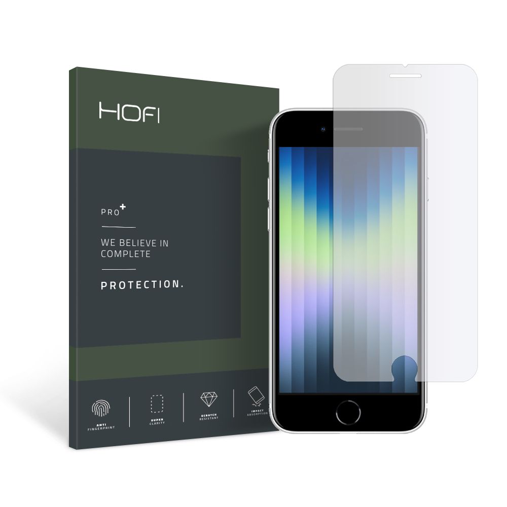 HOFI iPhone 7/8/SE Skrmskydd Pro+ Hybrid Glas