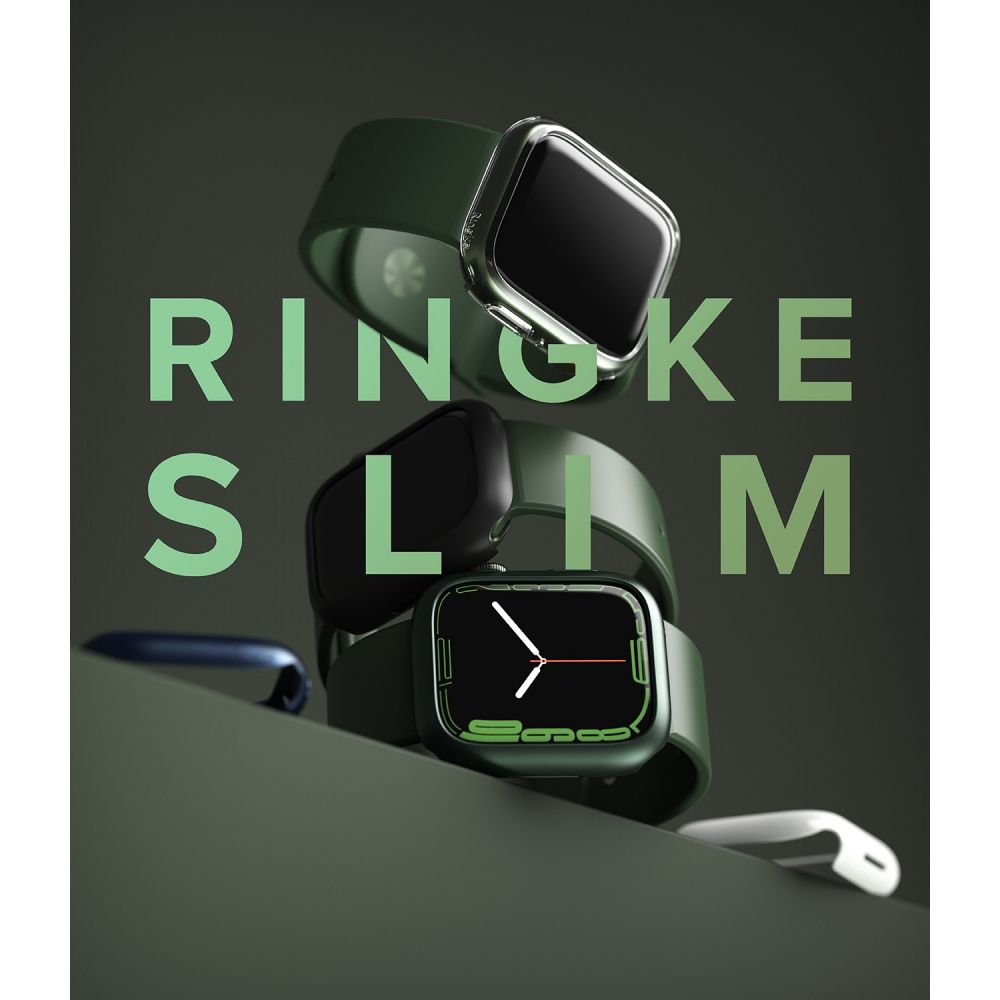 Ringke Apple Watch 7/8 45 mm Skal 2-PACK Slim Transparent/Blå